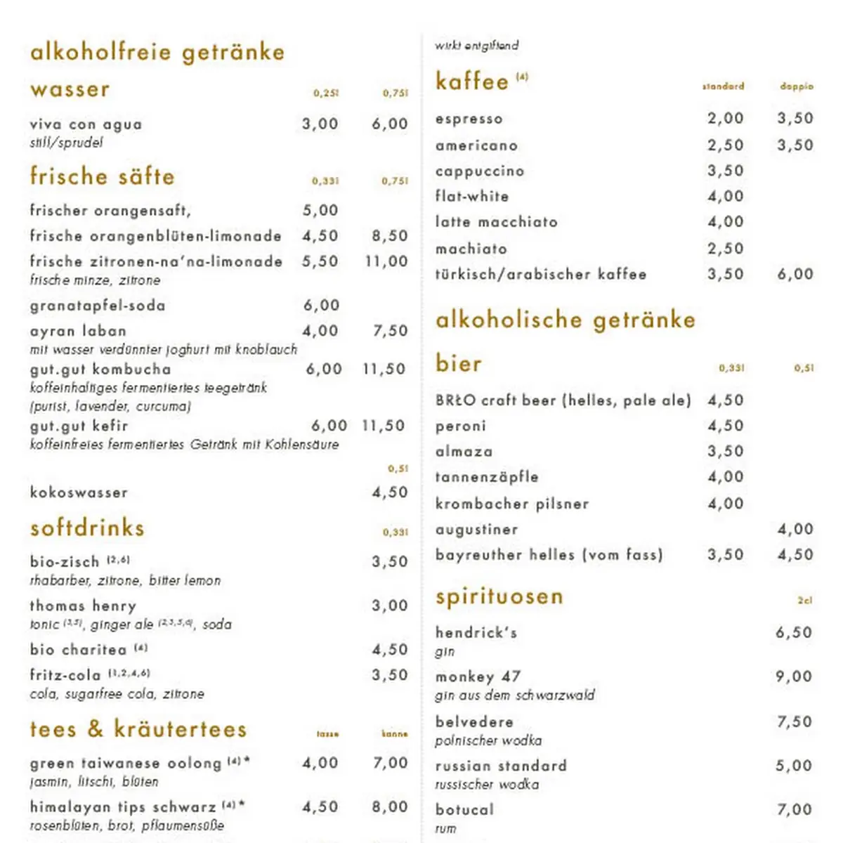 Speisekarte photo 5