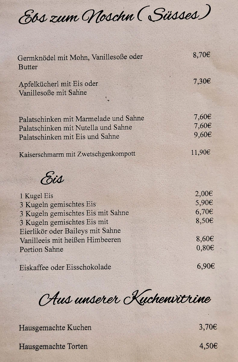 Speisekarte photo 2