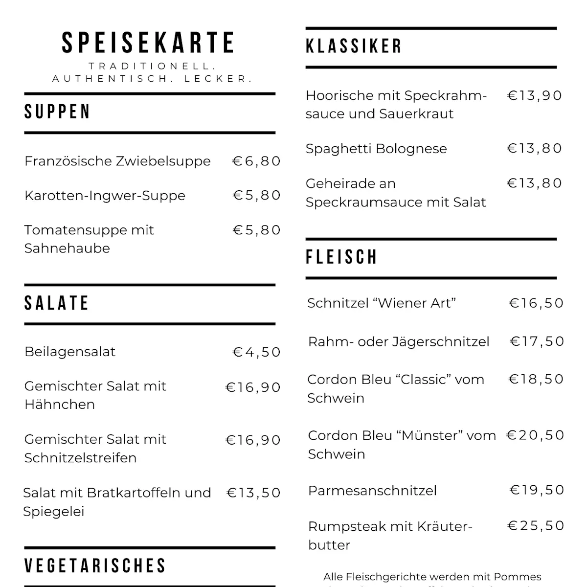 Speisekarte photo 1