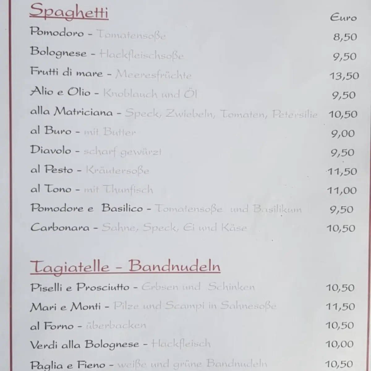Speisekarte photo 1