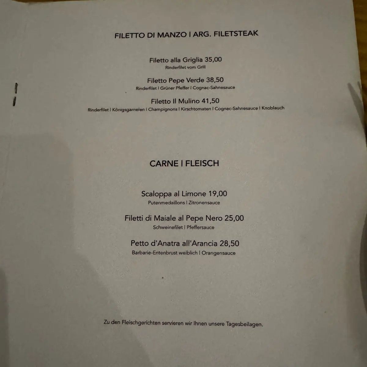 Speisekarte photo 1