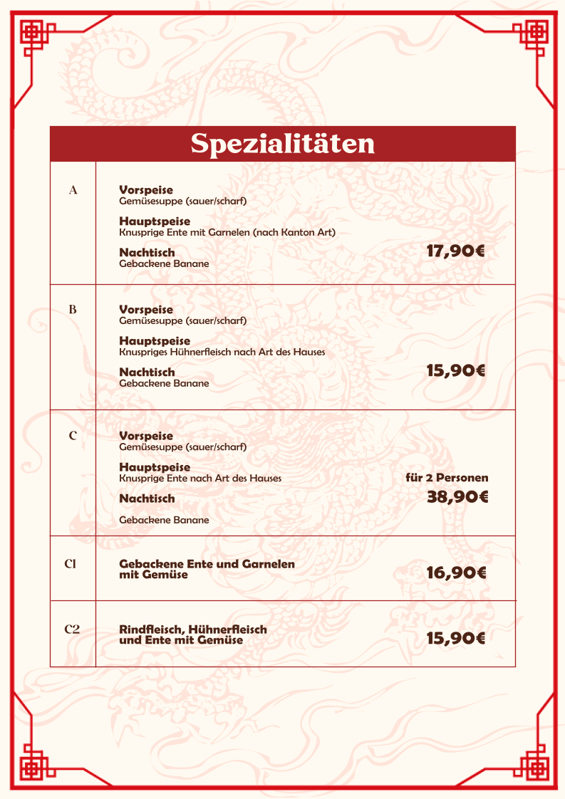 Speisekarte photo 4