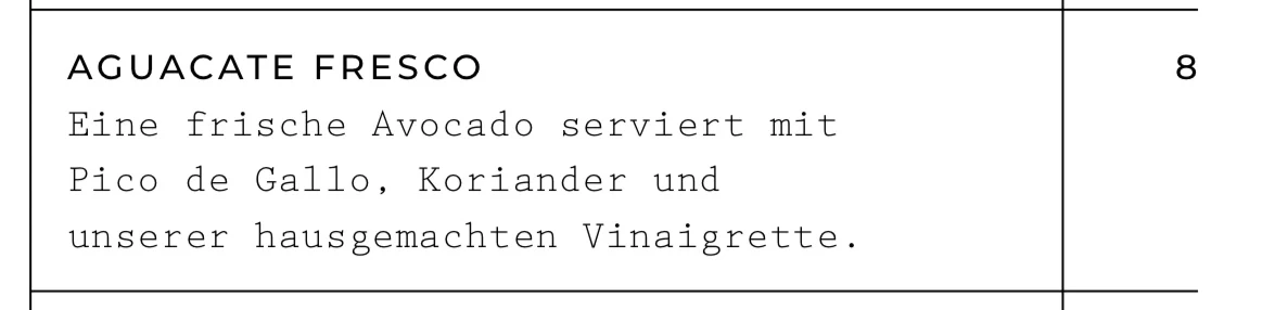 Speisekarte photo 9