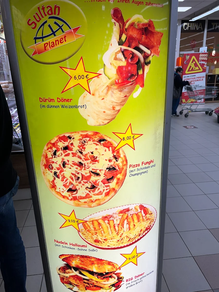 Speisekarte, Sultan Planet Bistro (Südwest-Zentrum)