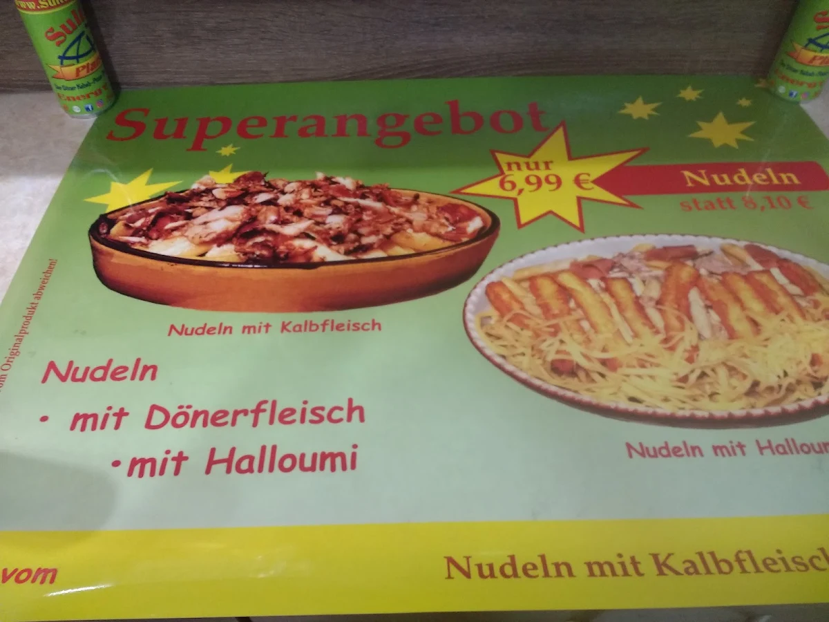 Speisekarte, Sultan Planet Bistro (Südwest-Zentrum)