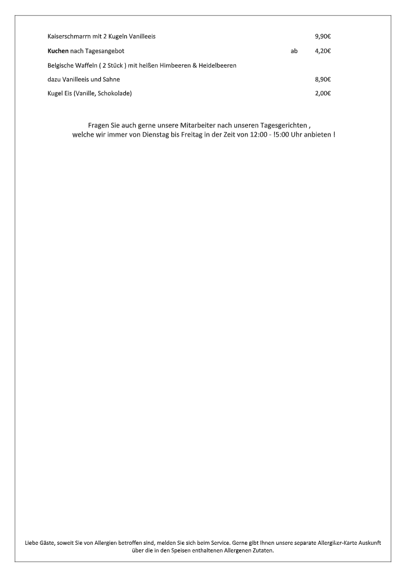 Speisekarte photo 5