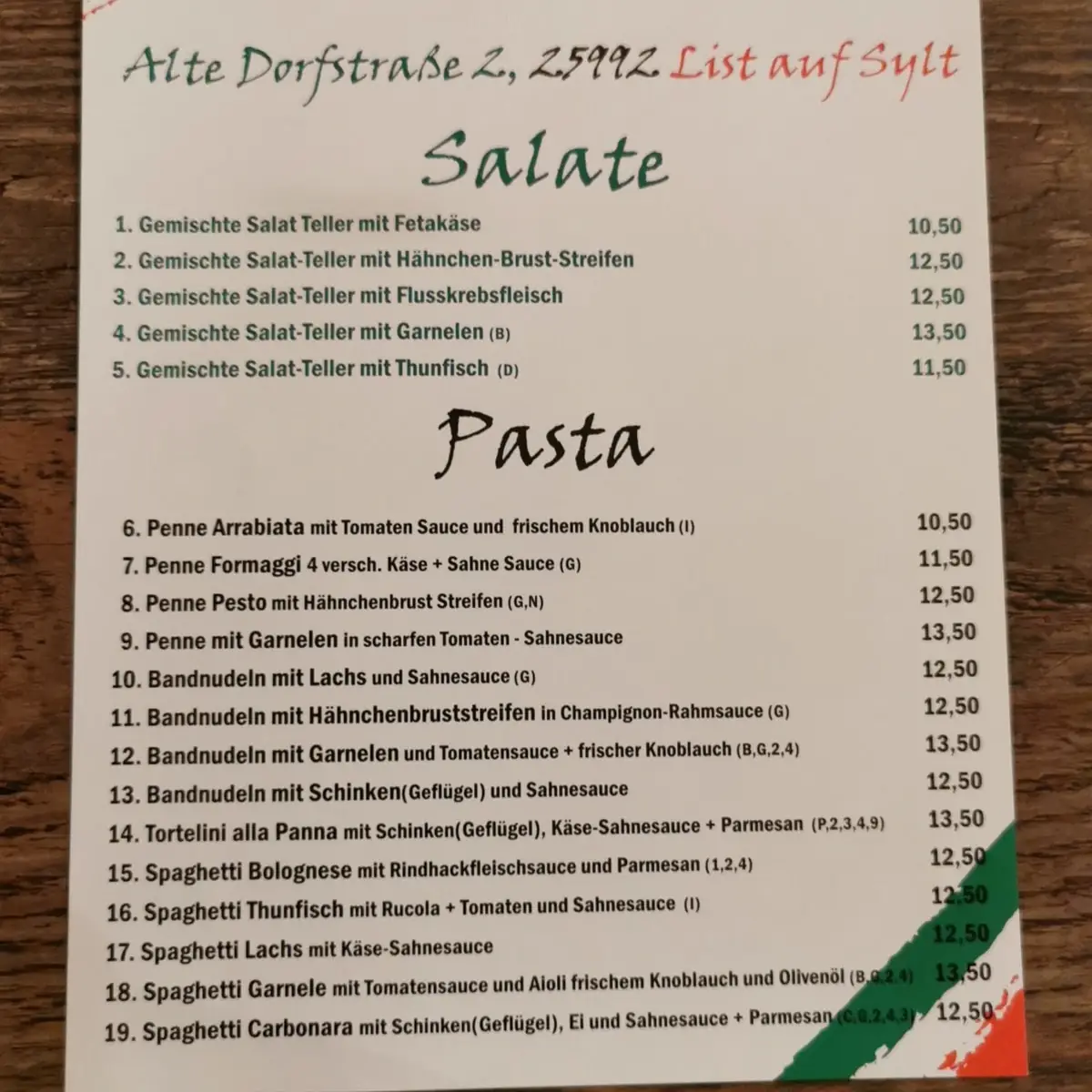 Speisekarte photo 8