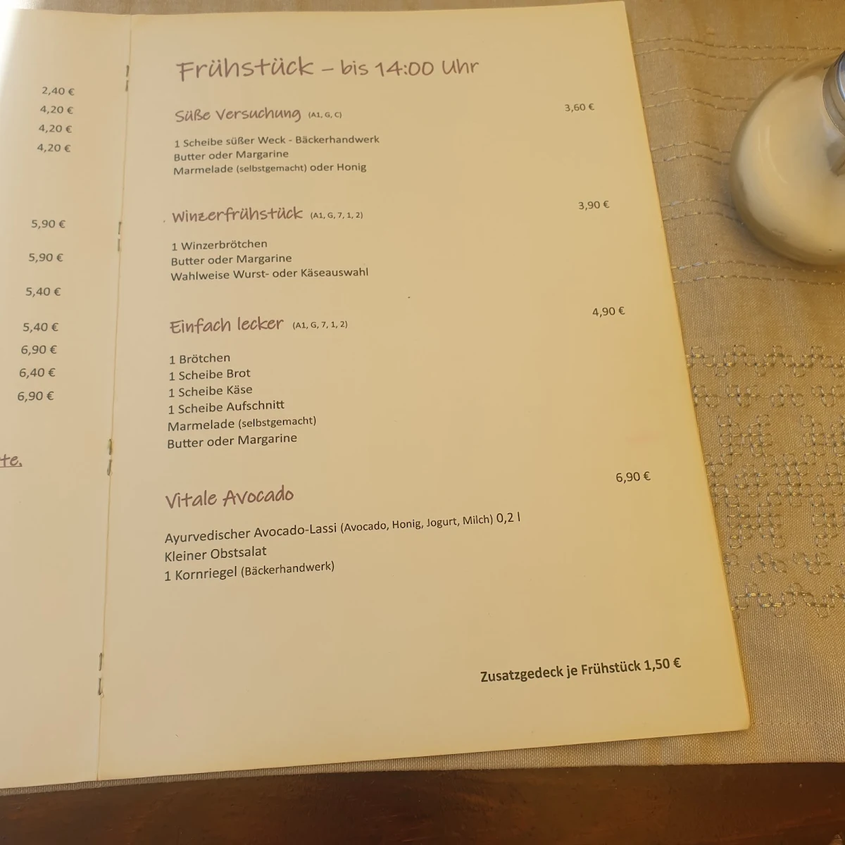 Speisekarte photo 2