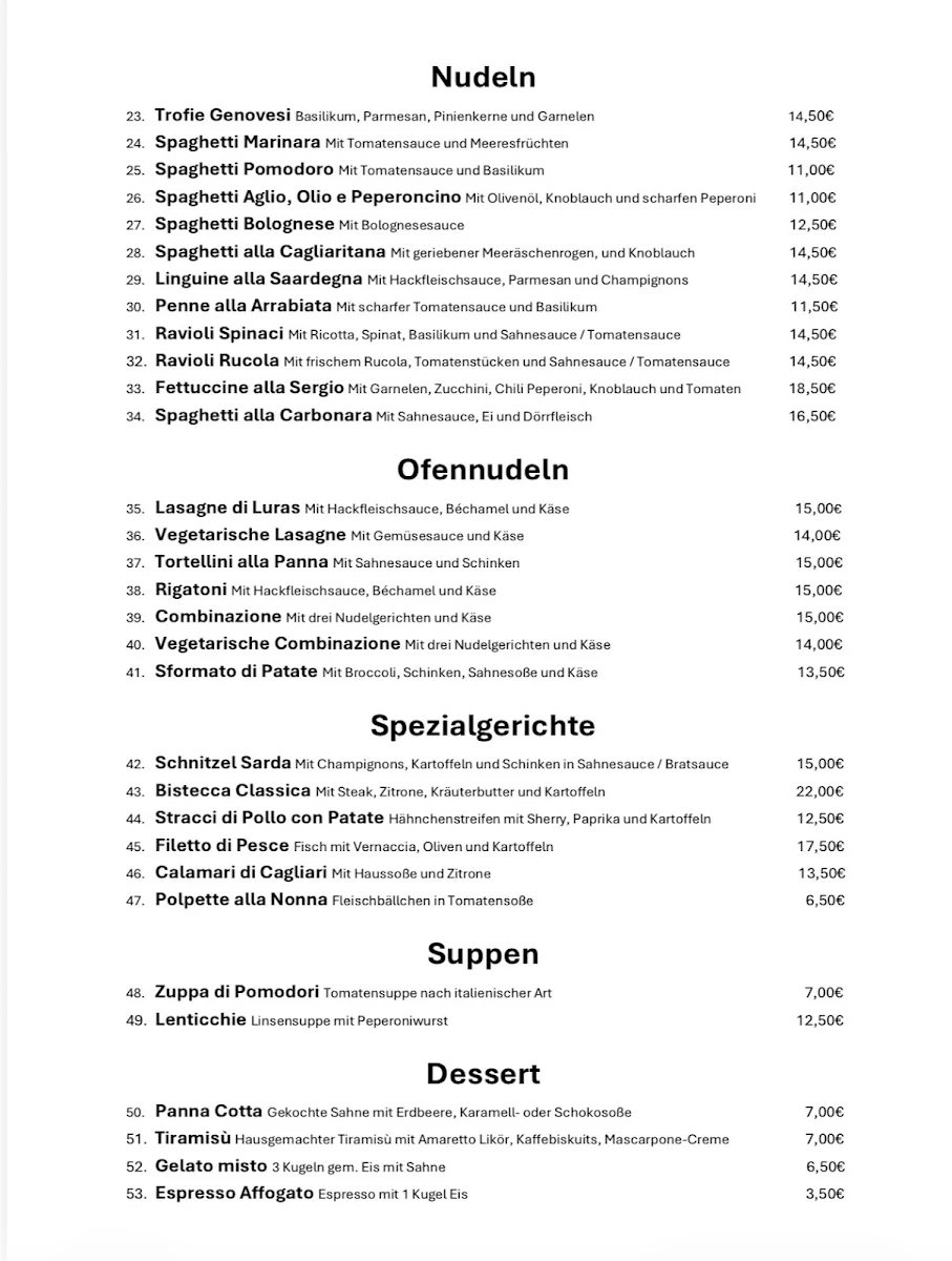 Speisekarte photo 2