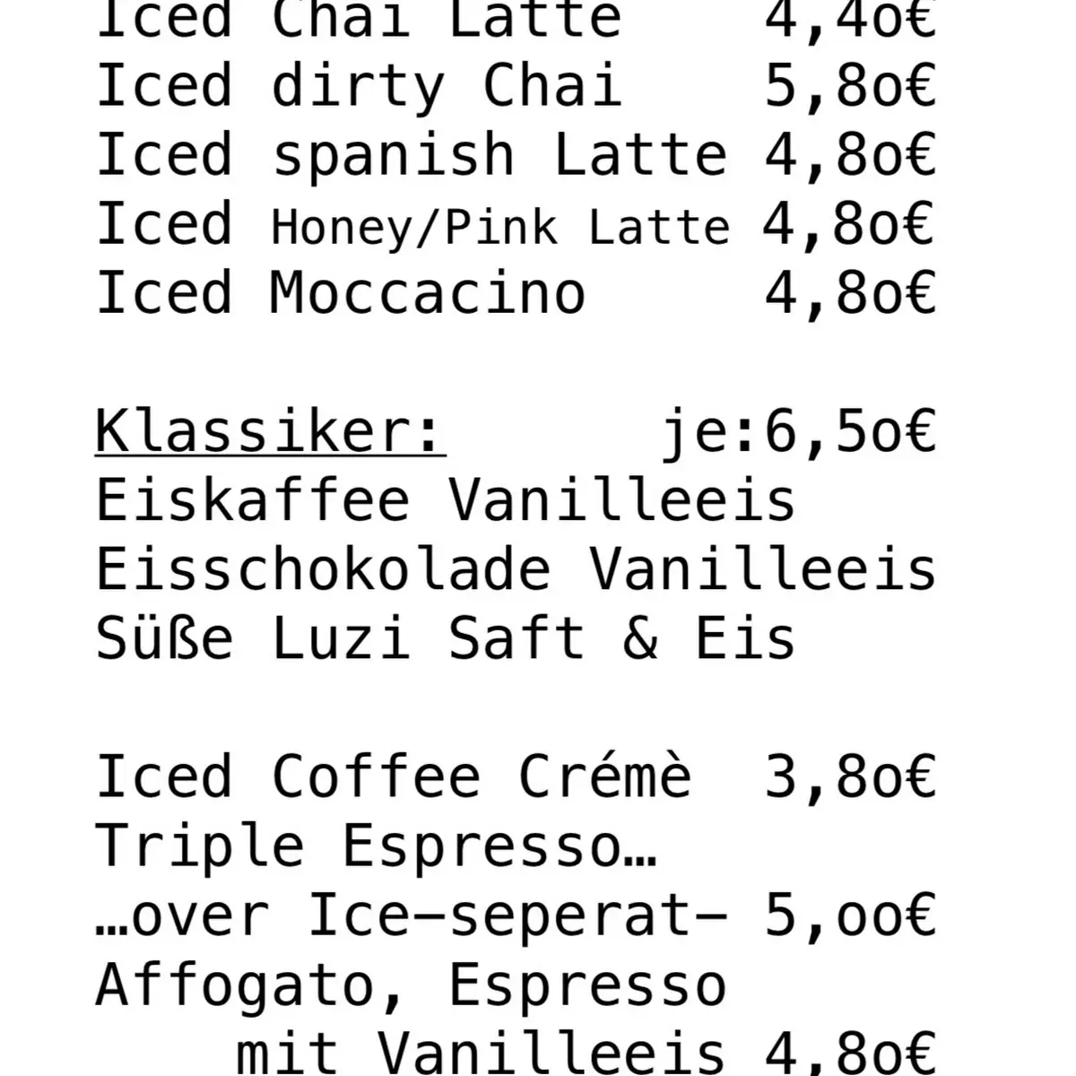 Speisekarte photo 2