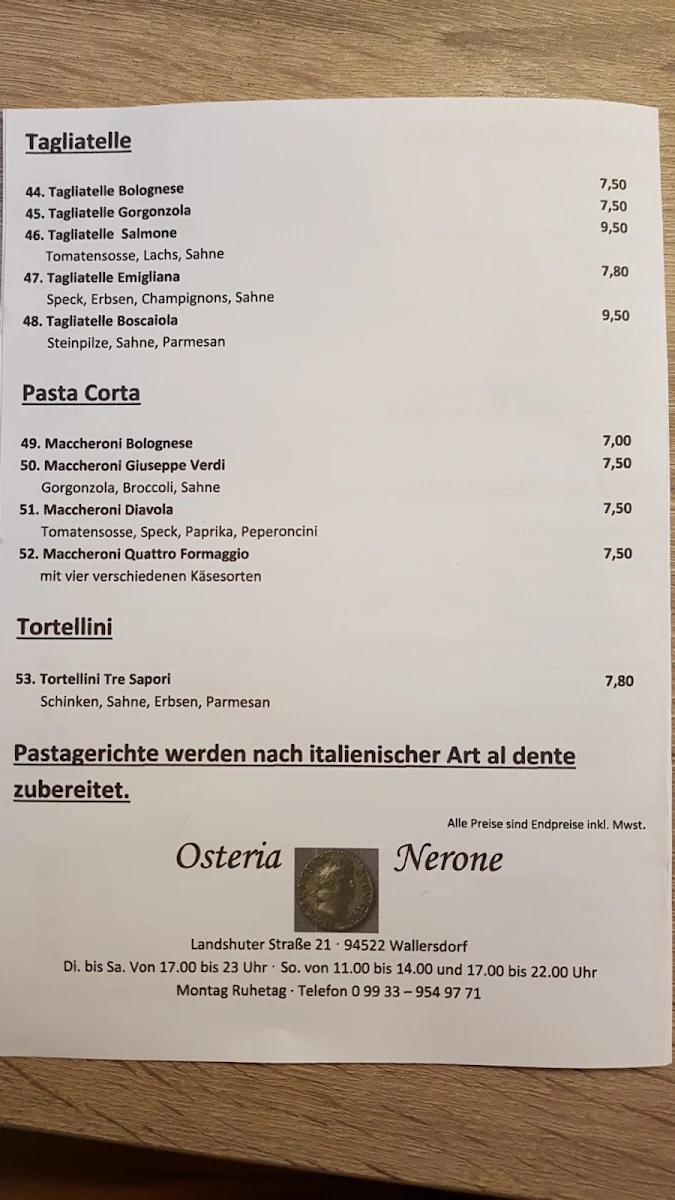 Speisekarte photo 1