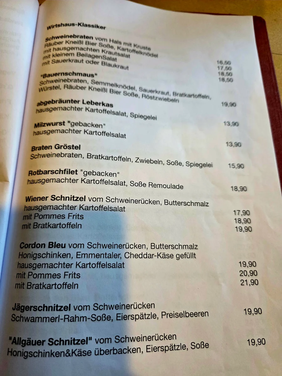 Speisekarte photo 2