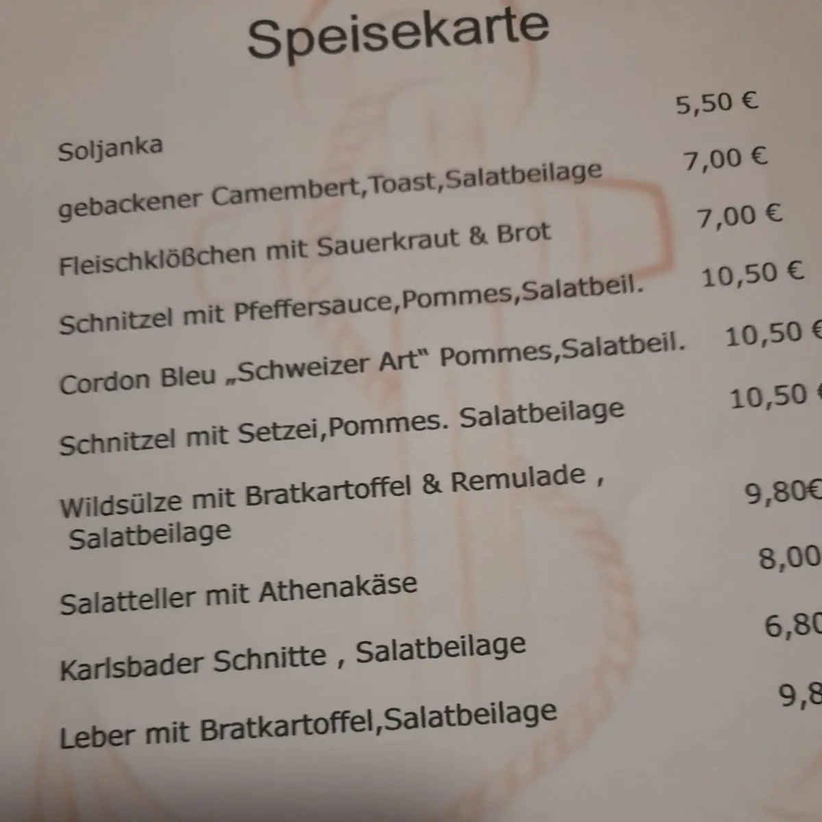 Speisekarte photo 4