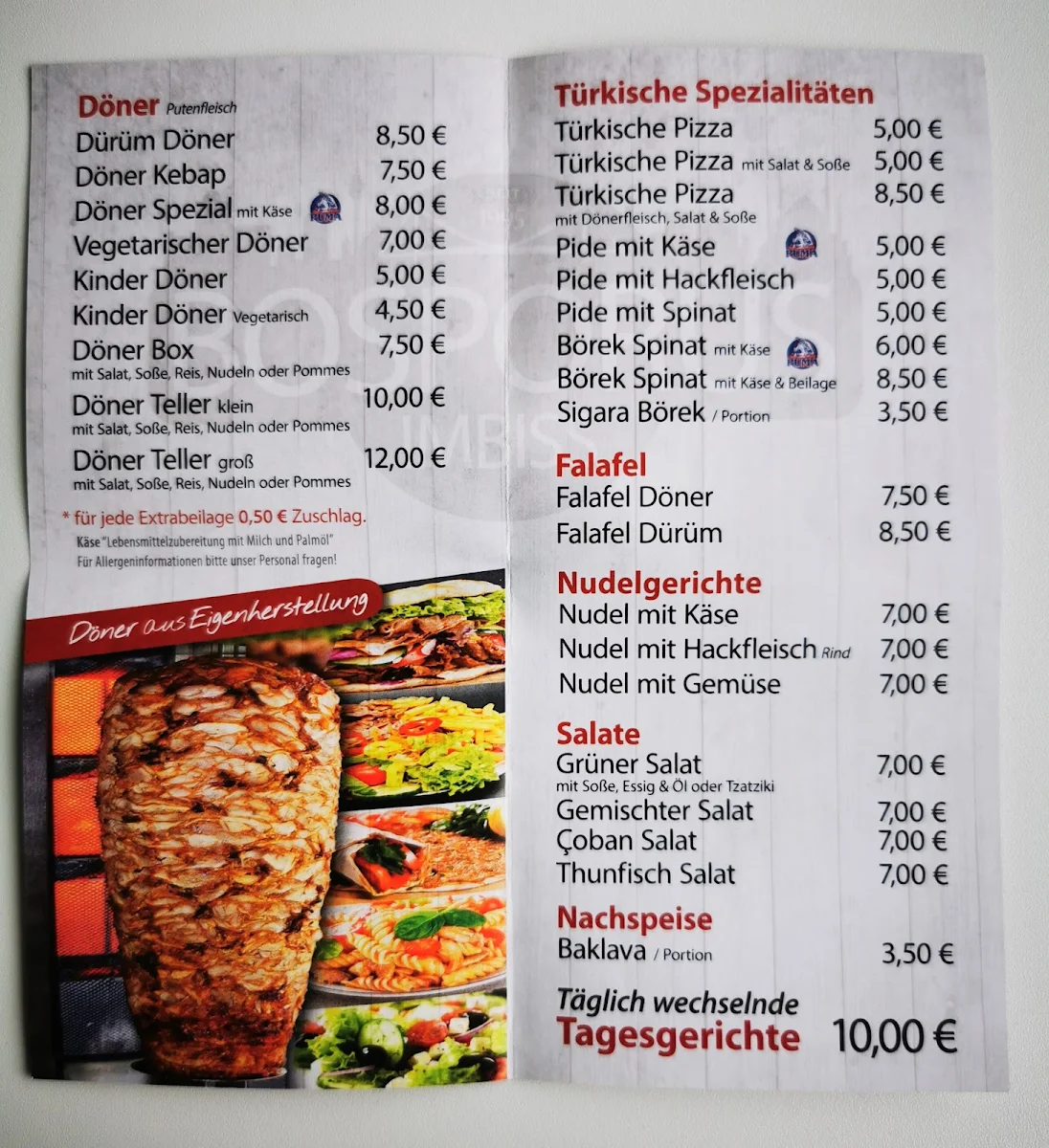Speisekarte photo 1