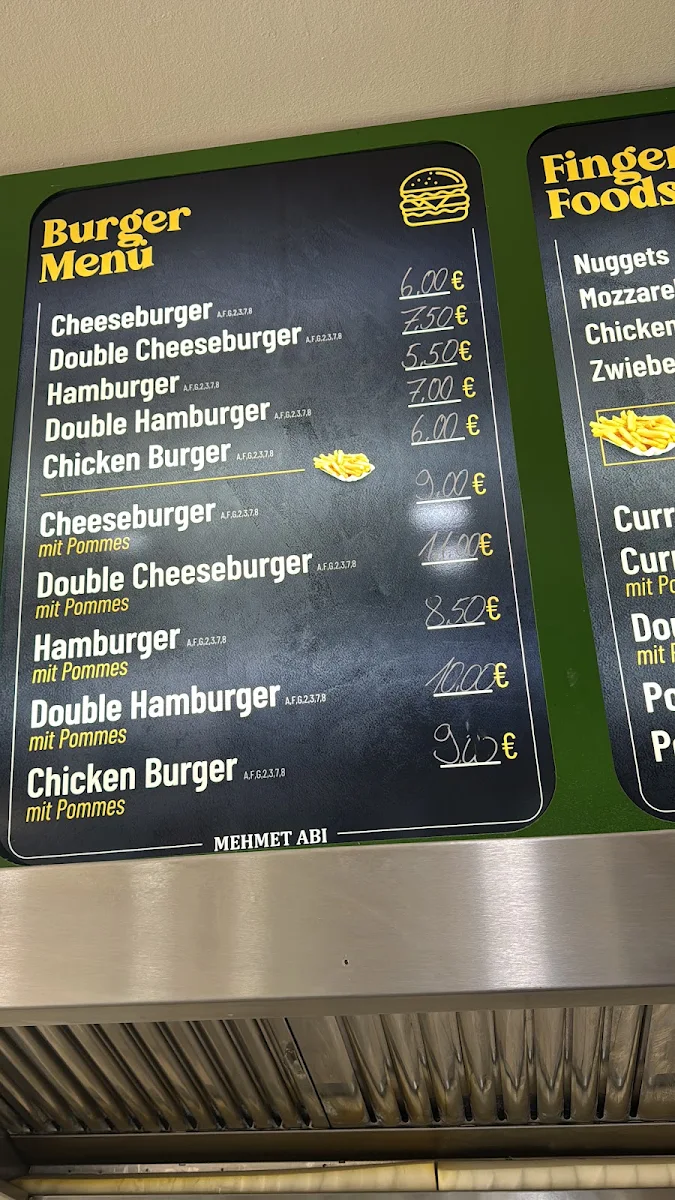 Speisekarte, Mehmet Abi‘s Döner
