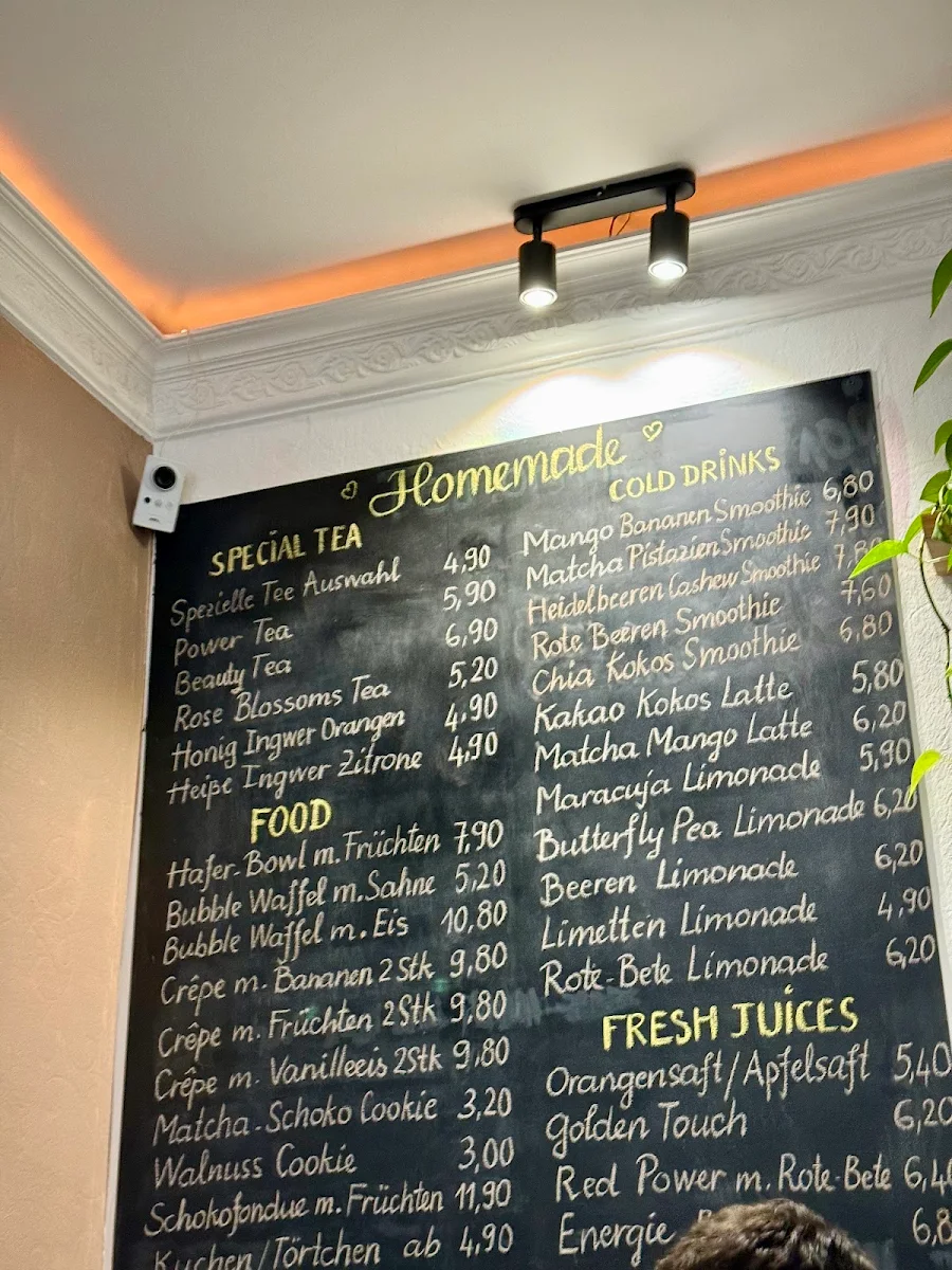 Speisekarte, BinnBonn Café