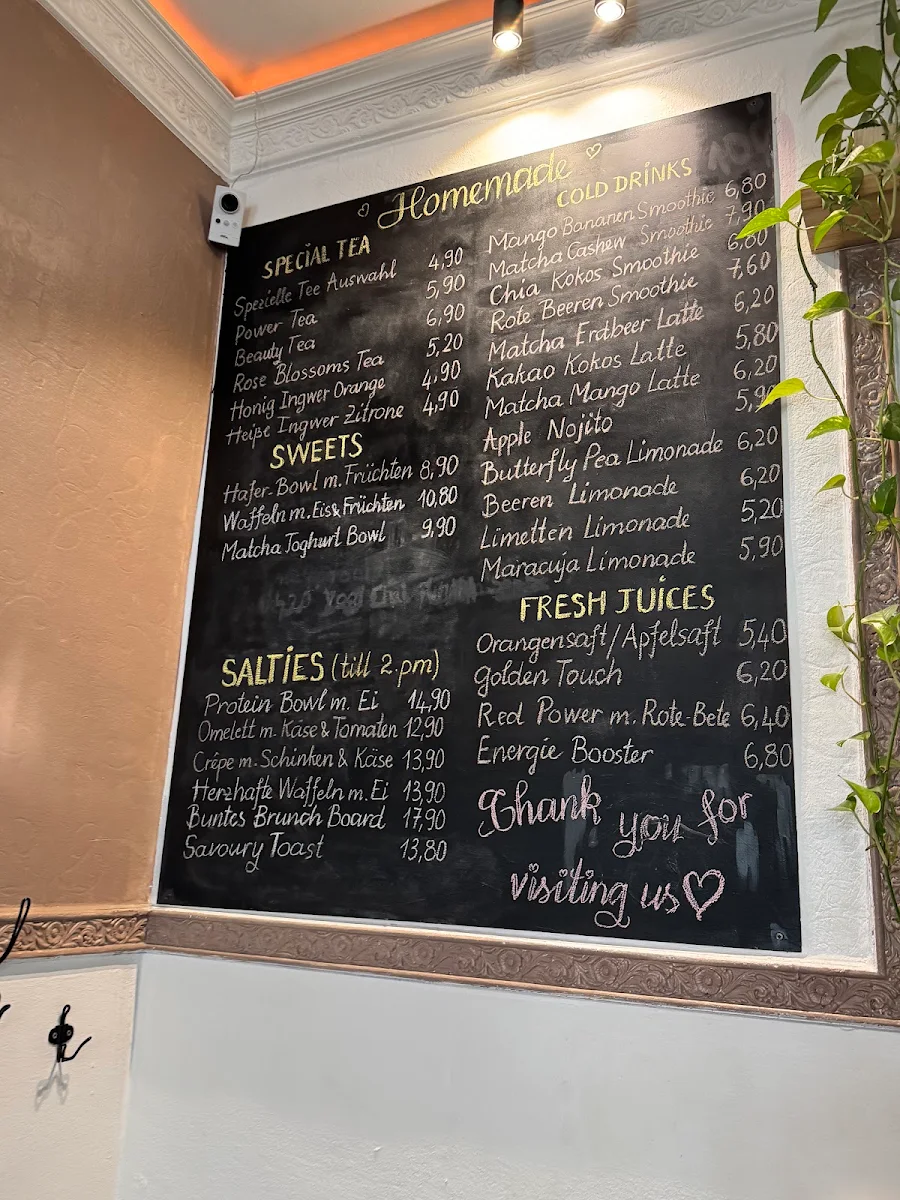 Speisekarte, BinnBonn Café