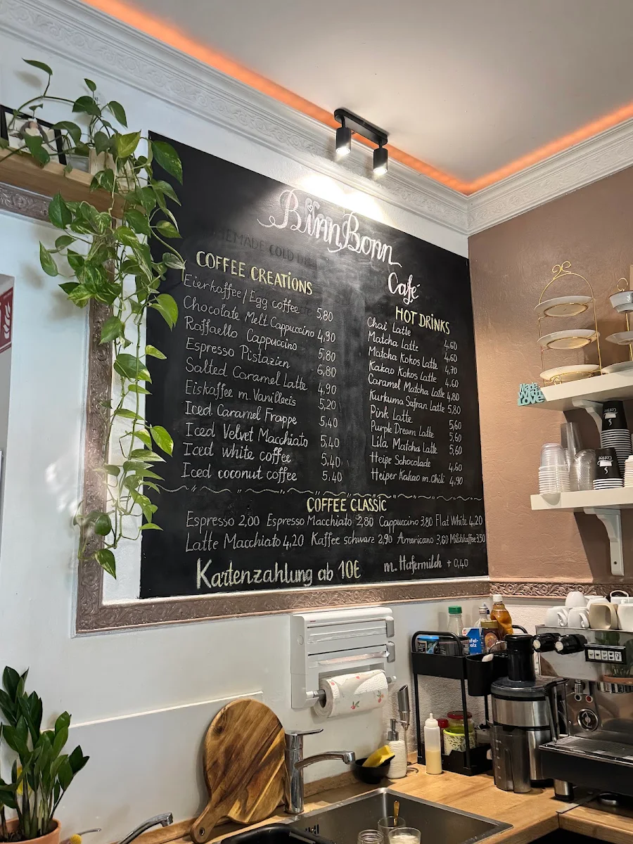 Speisekarte, BinnBonn Café
