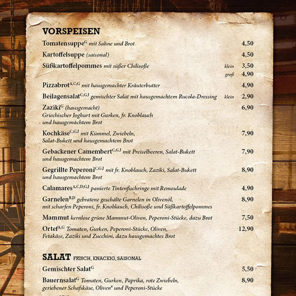 Speisekarte photo 2