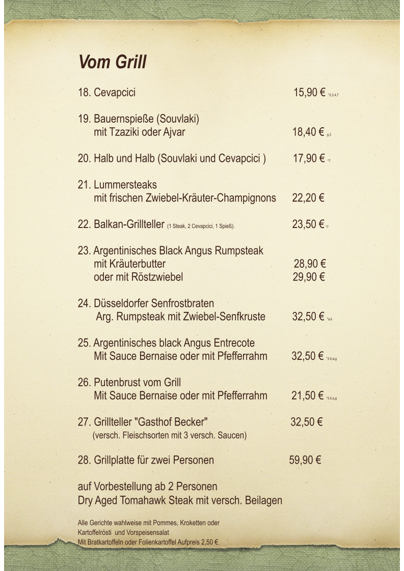 Speisekarte photo 3