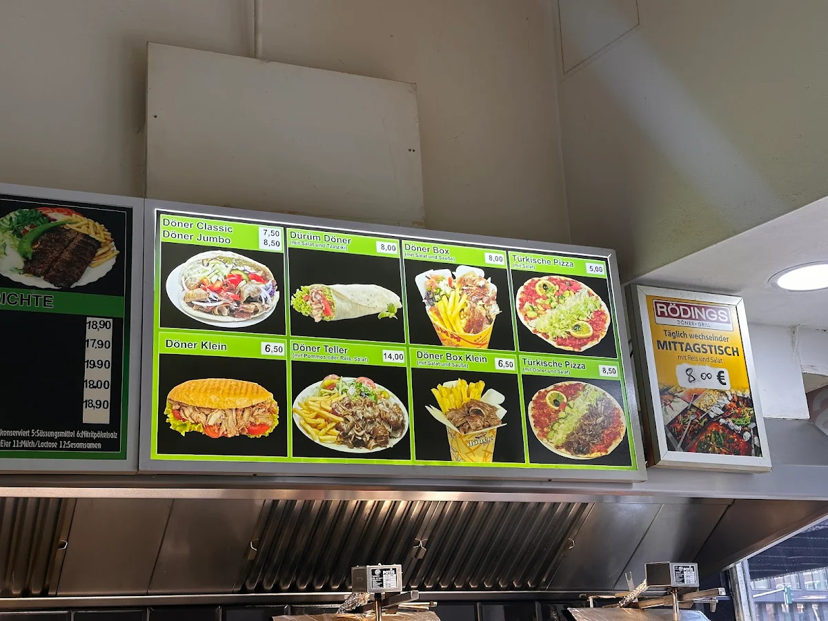 Speisekarte, Rödings Döner