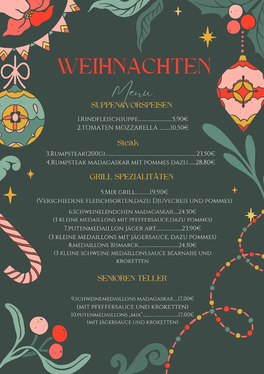 Speisekarte, Gaststätte Warsteiner Stiefel