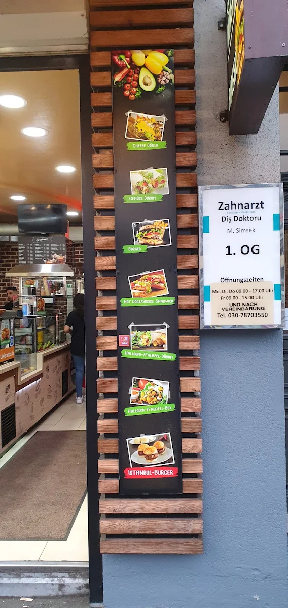 Speisekarte, 7 Days Gemüse Kebab & Burger