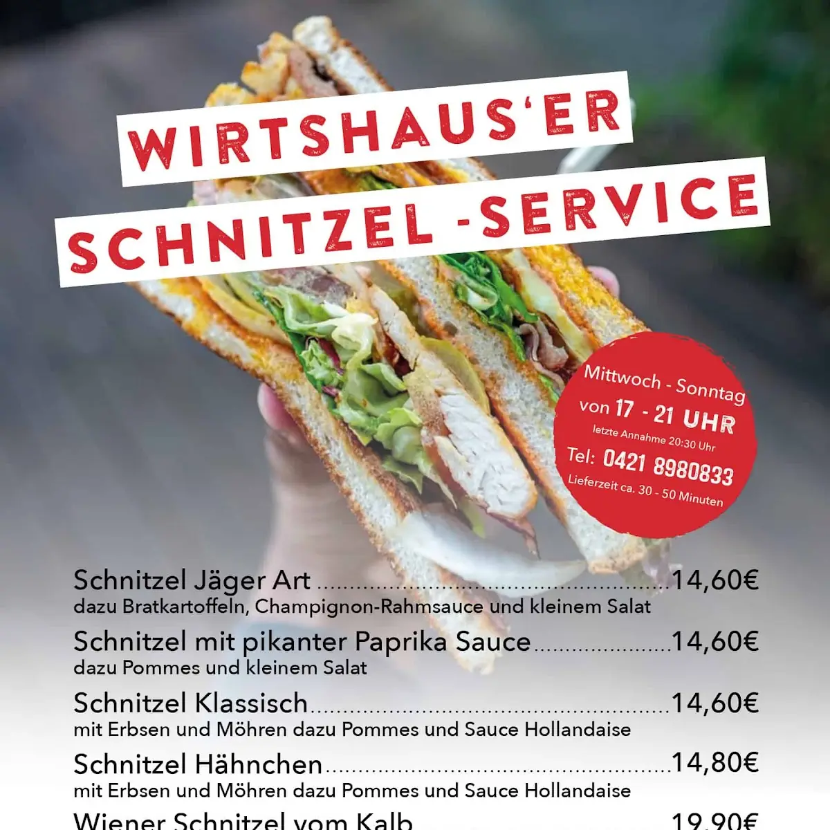 Speisekarte, Wirtshaus