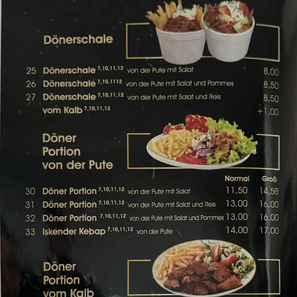 Speisekarte, Restaurant Lezzet