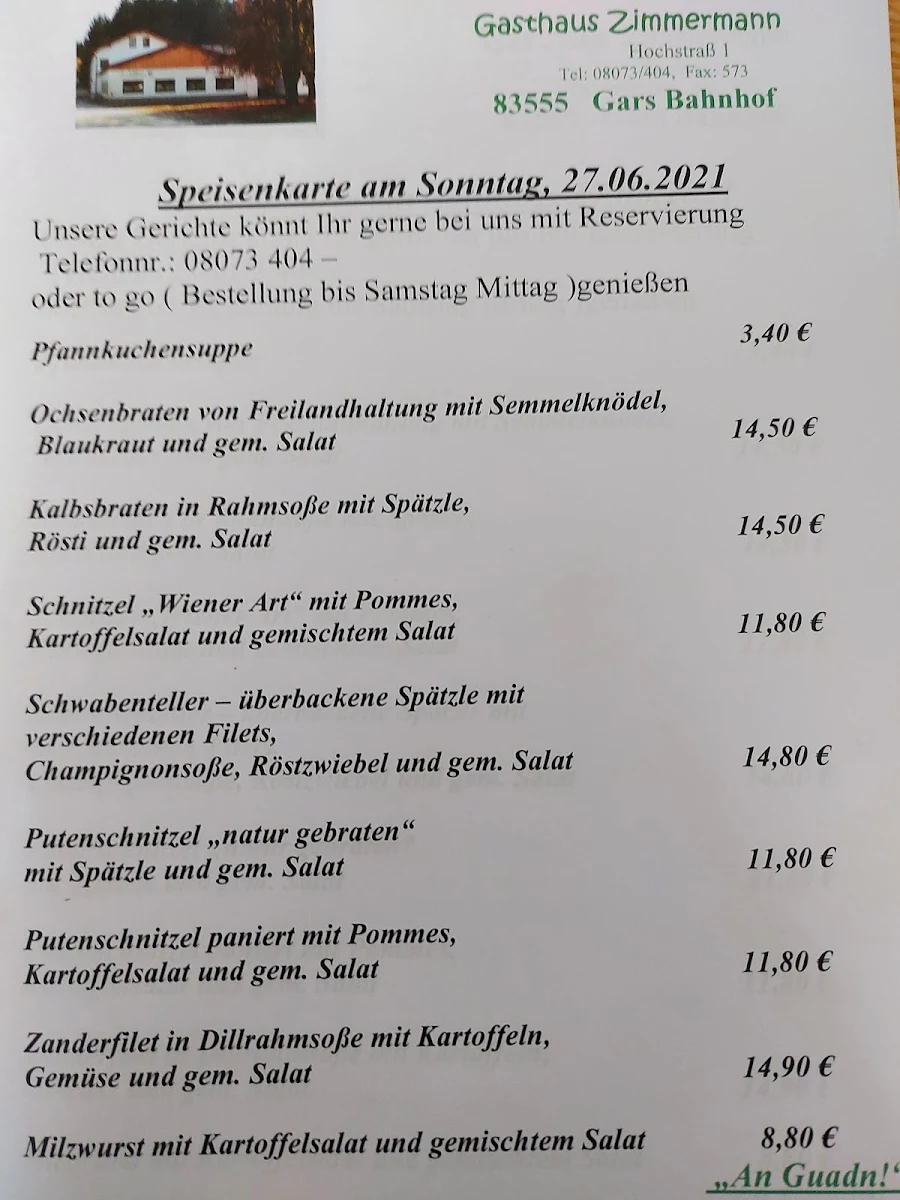 Speisekarte photo 1