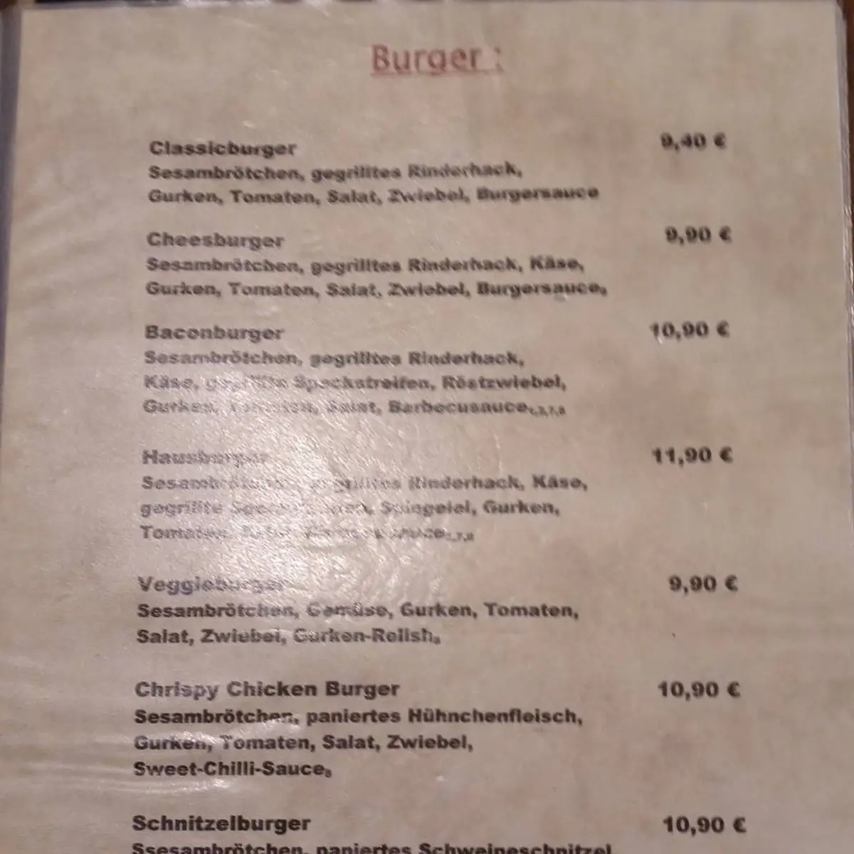 Speisekarte photo 2