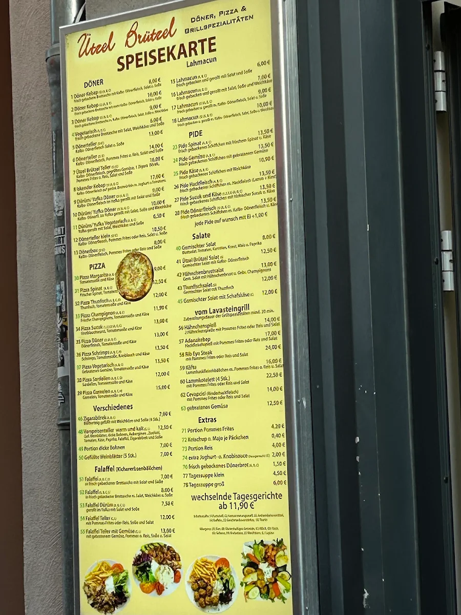 Speisekarte, Ützel Brützel