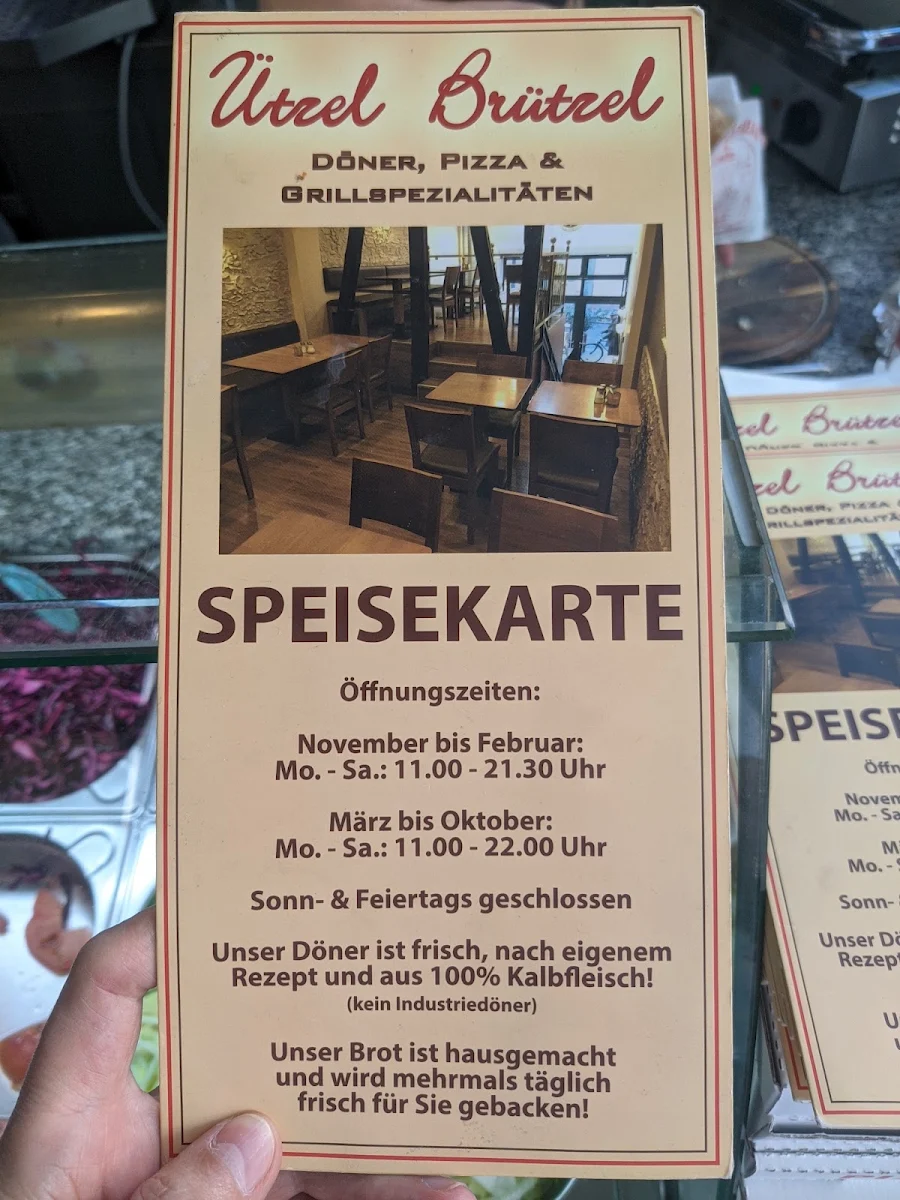 Speisekarte, Ützel Brützel