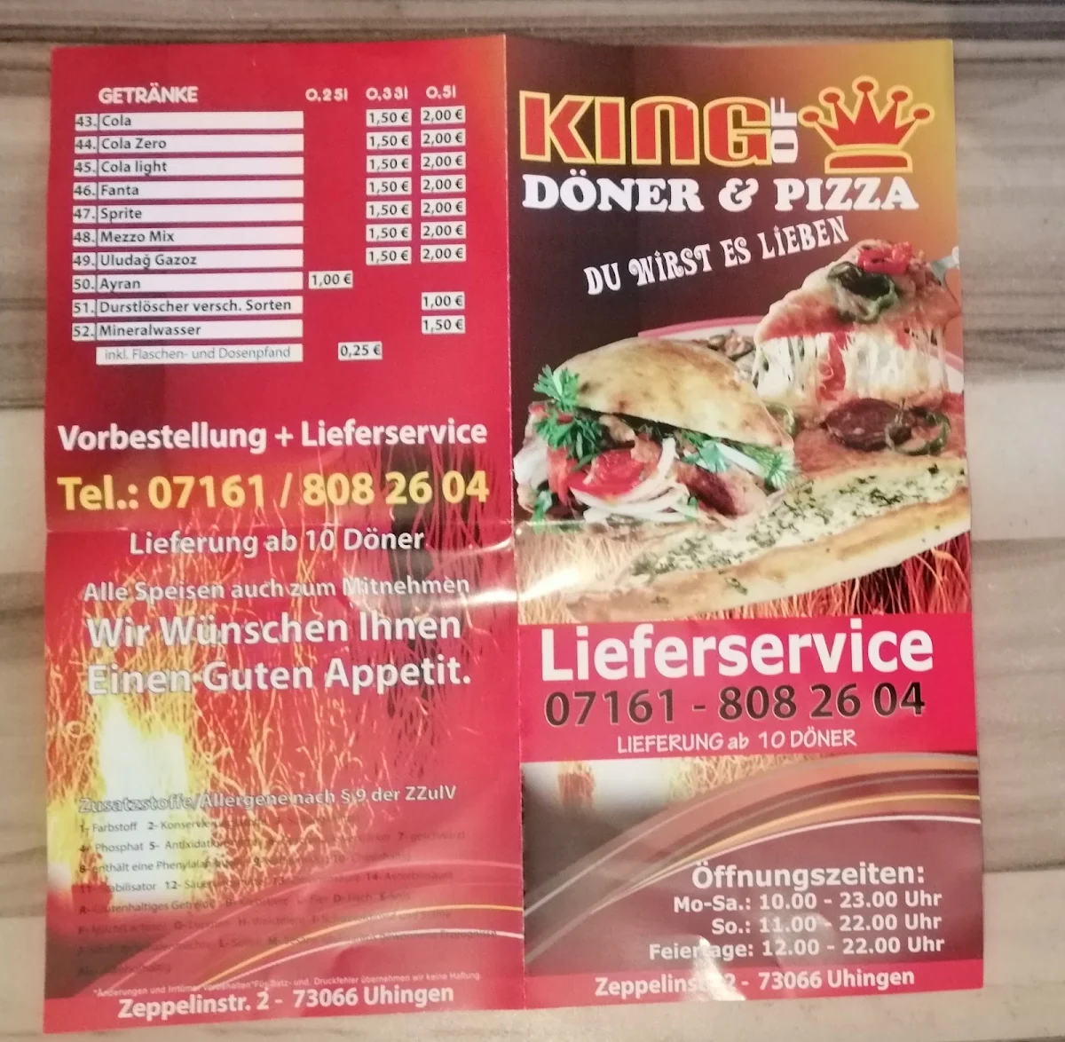 Speisekarte photo 1