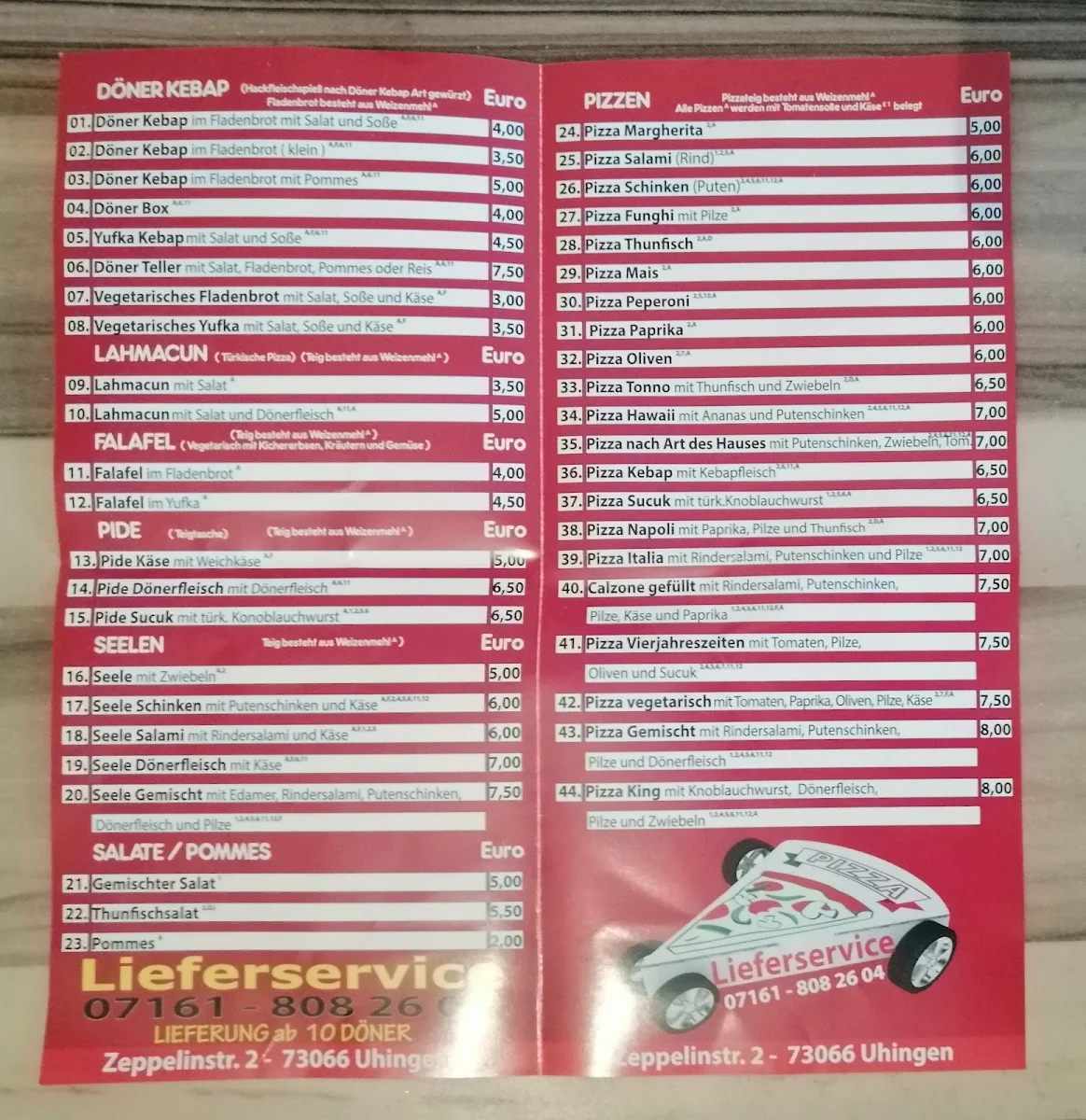 Speisekarte photo 2