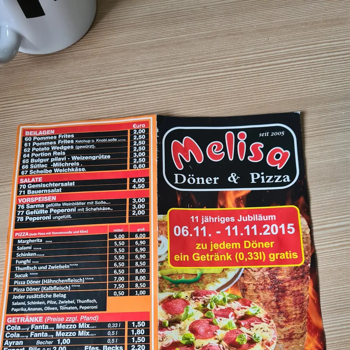 Speisekarte, Melisa