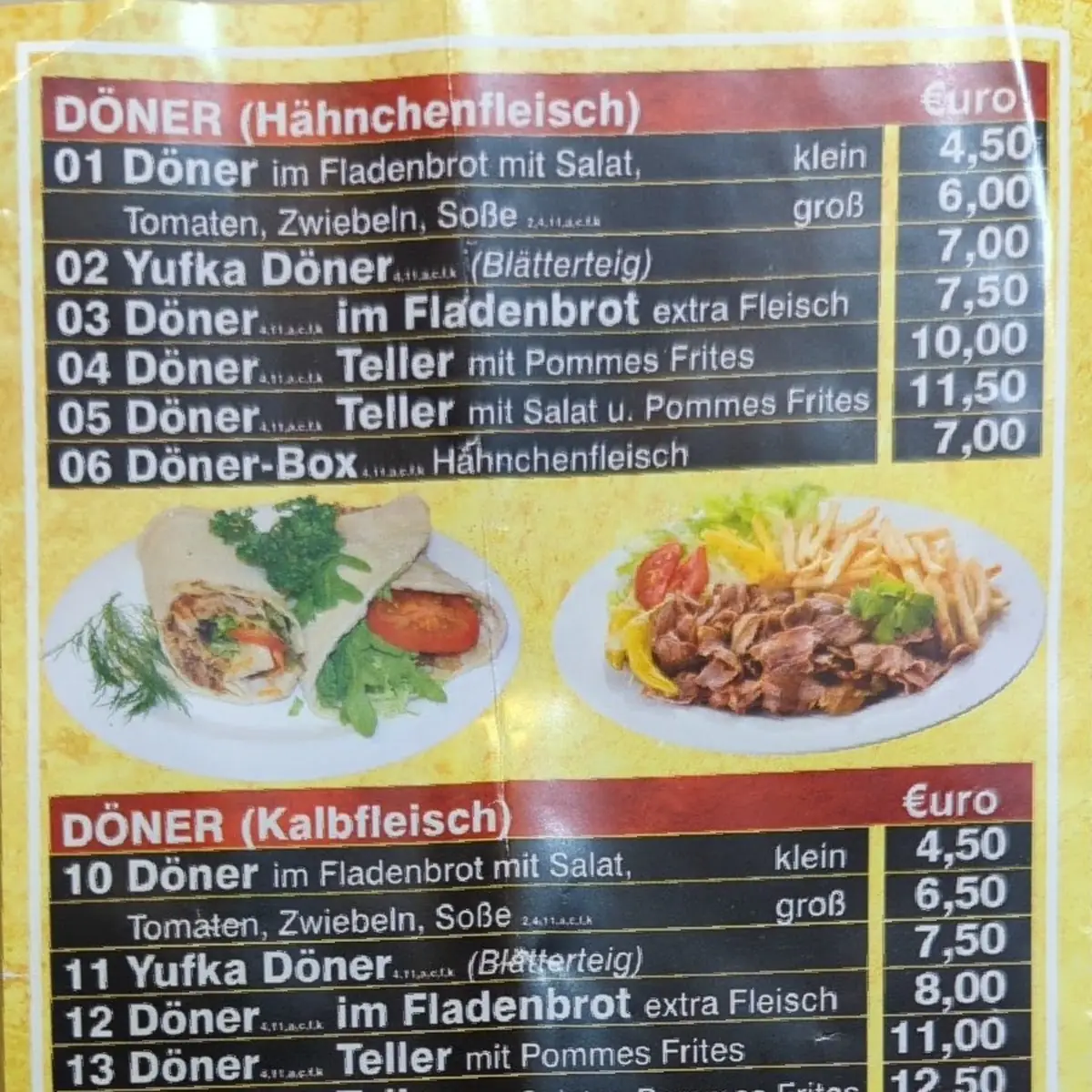 Speisekarte, Melisa