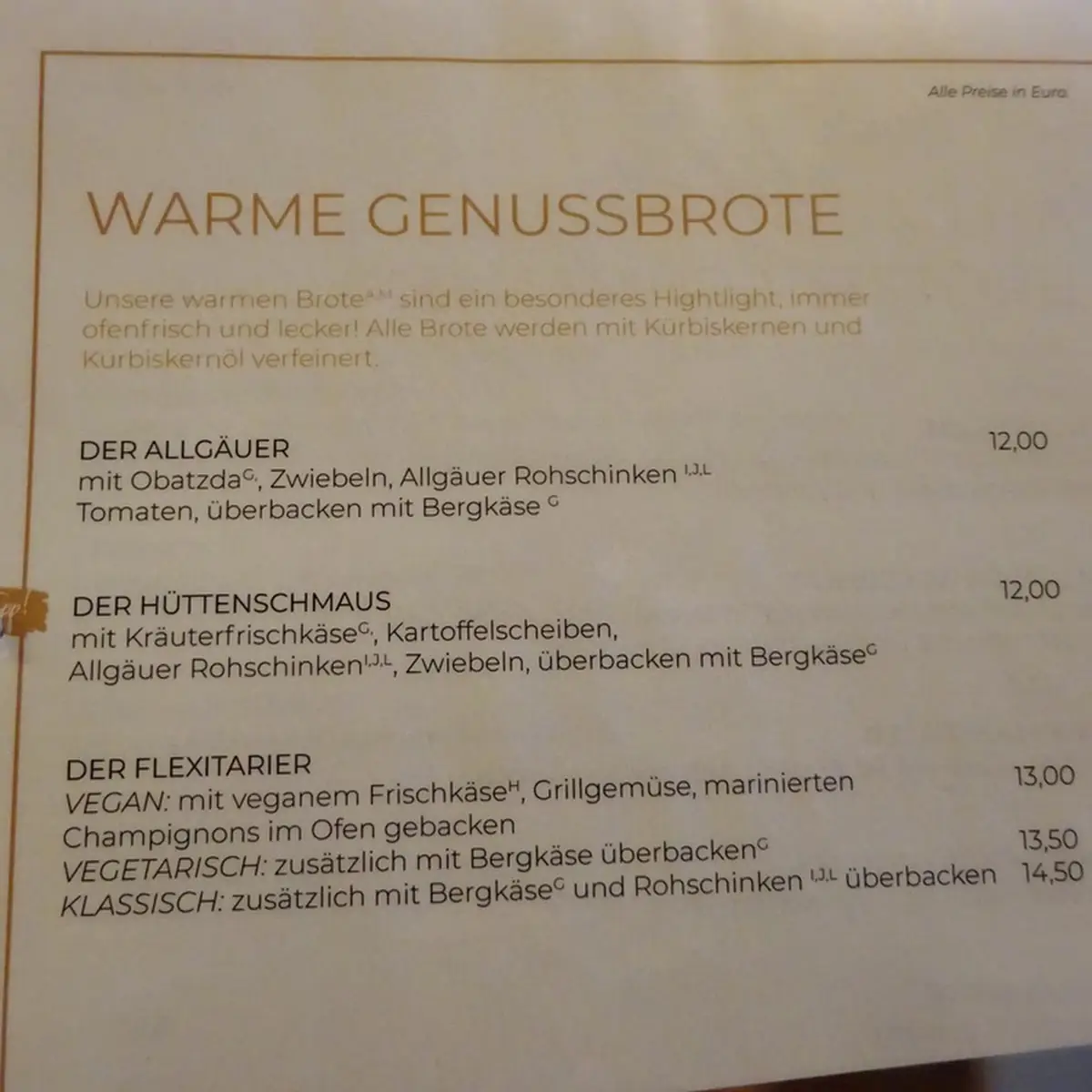 Speisekarte photo 5