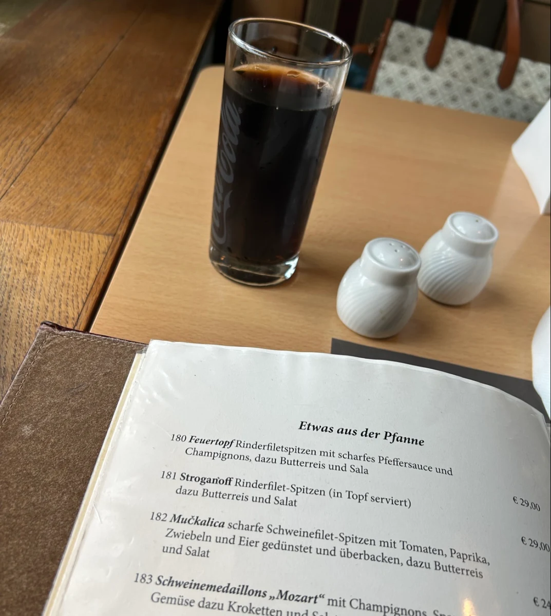 Speisekarte, Berliner Hof