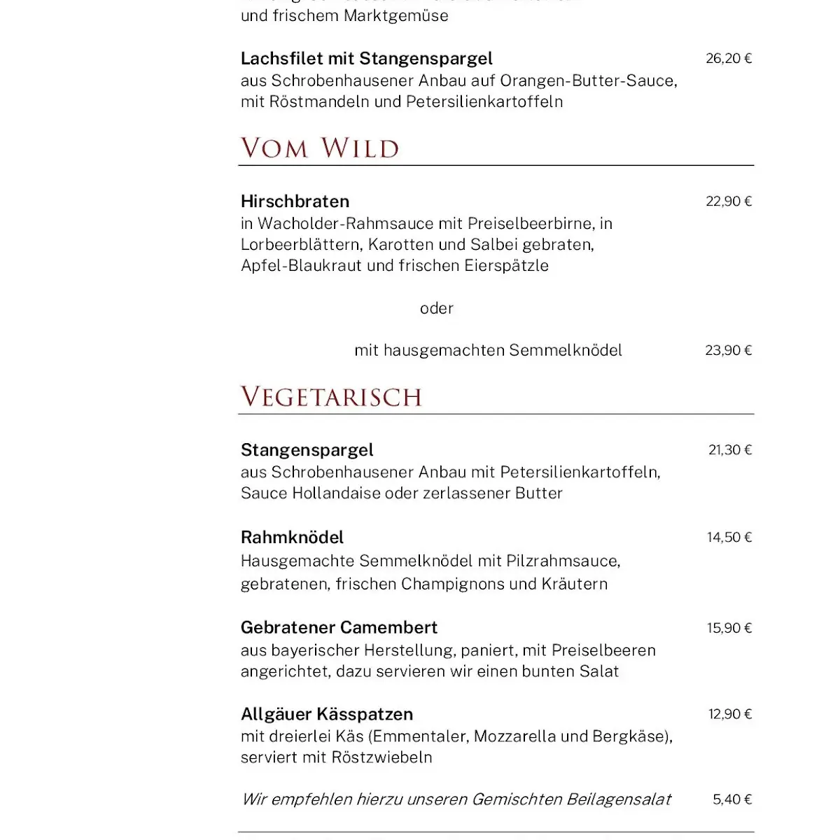 Speisekarte photo 3