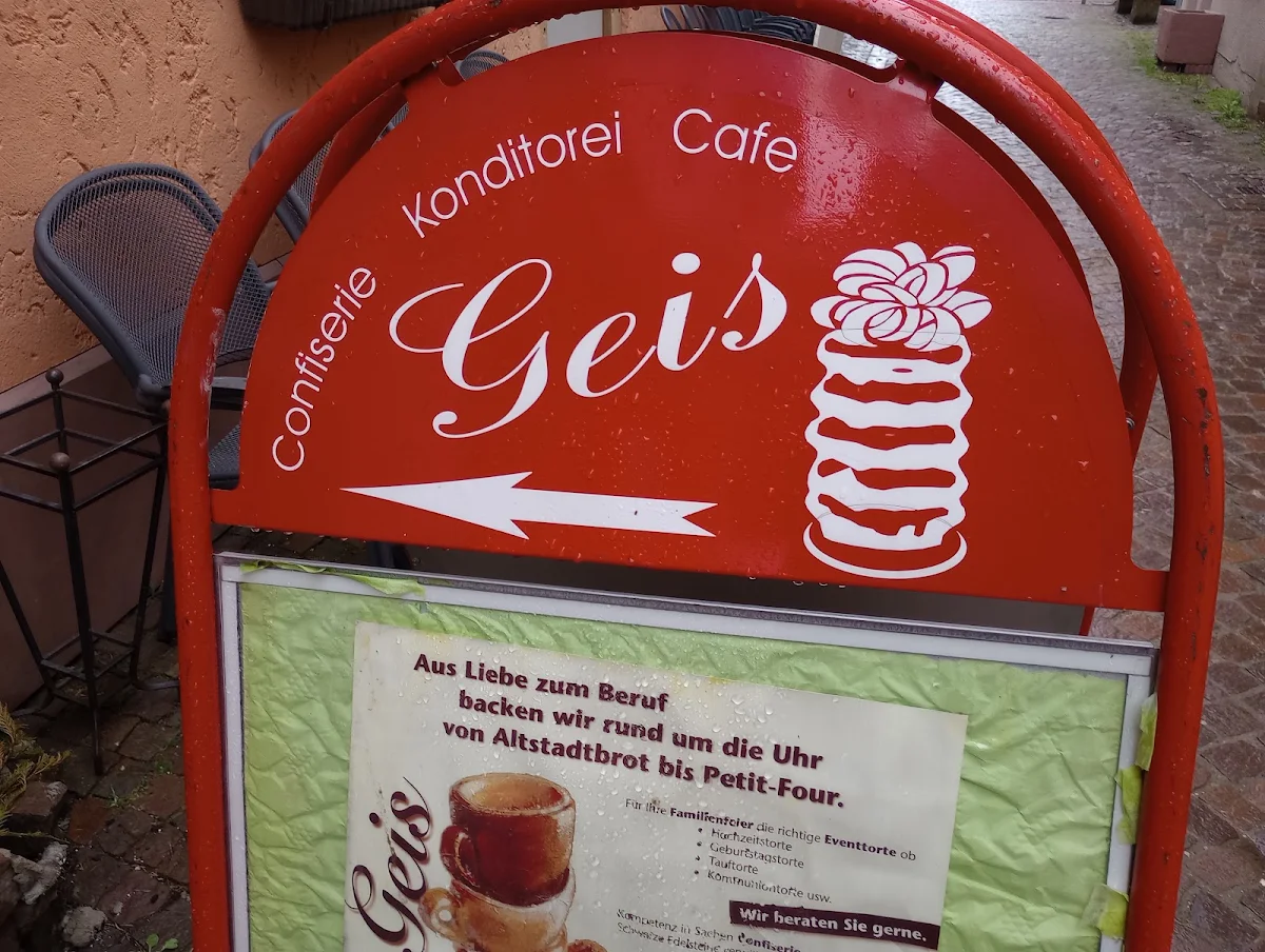 Speisekarte, Kleine Konditorei Geis