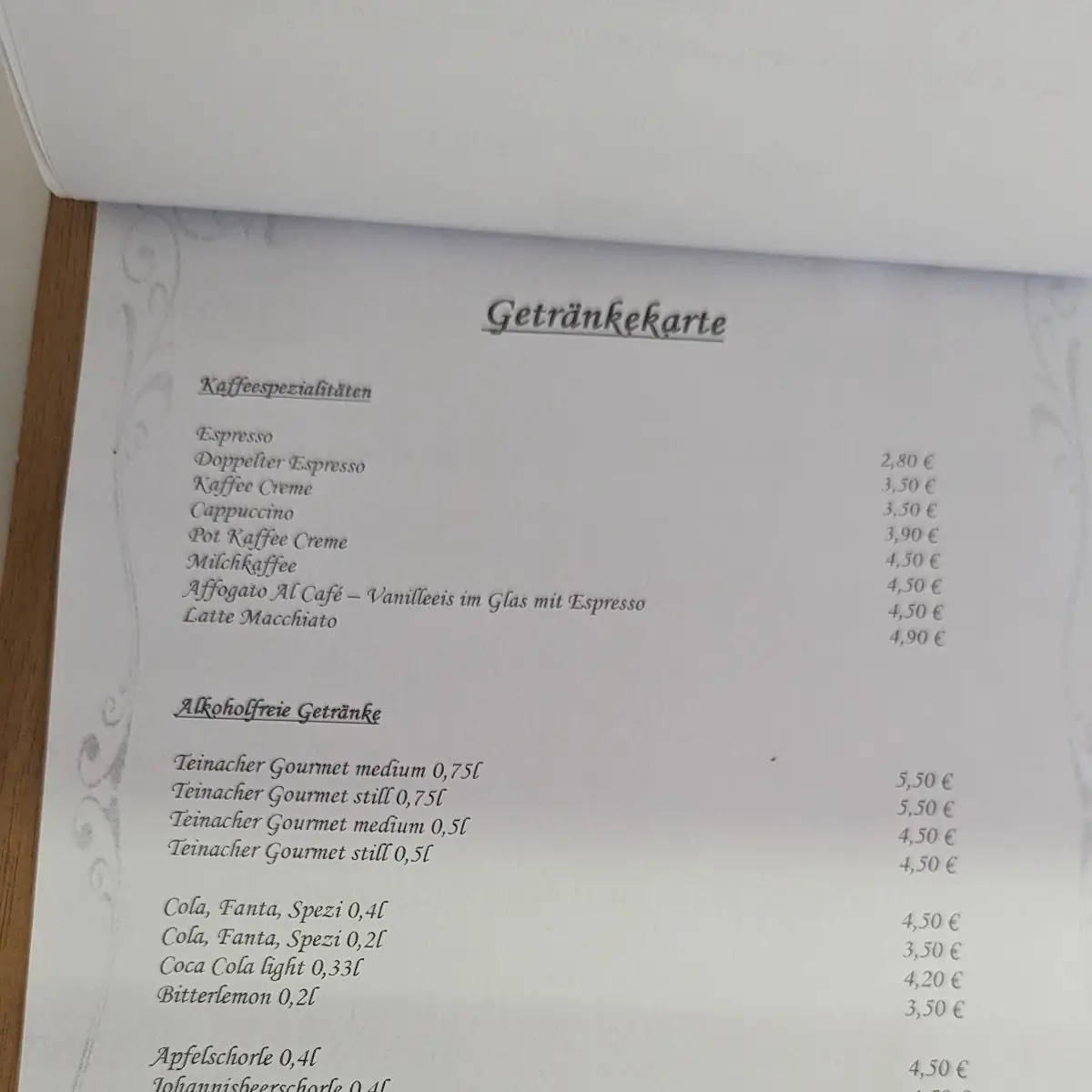 Speisekarte photo 2