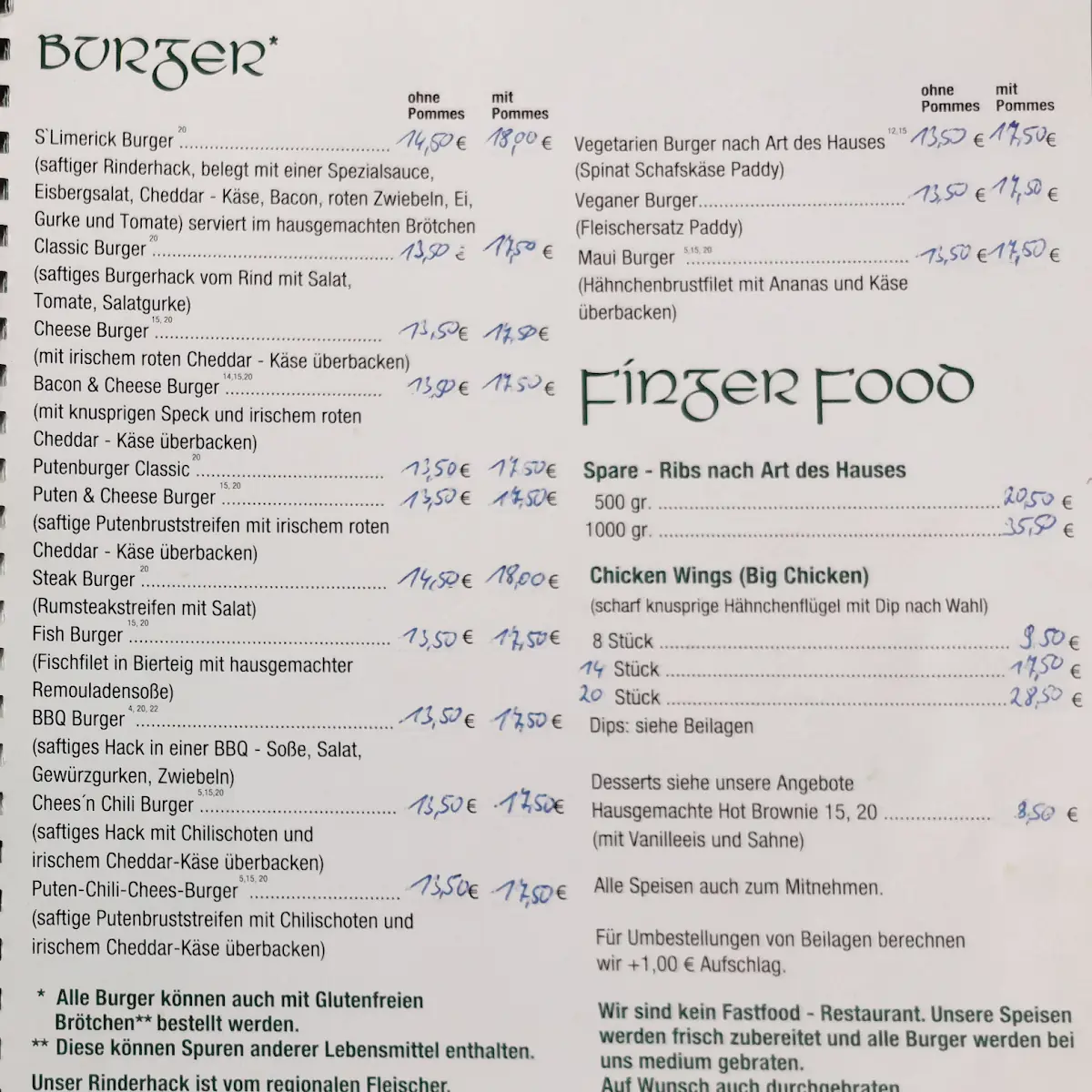 Speisekarte photo 2