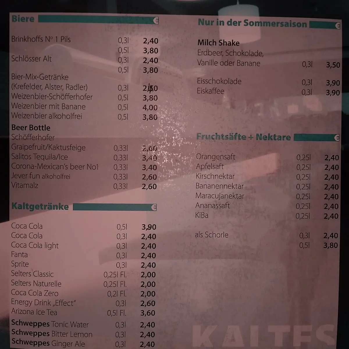 Speisekarte photo 2