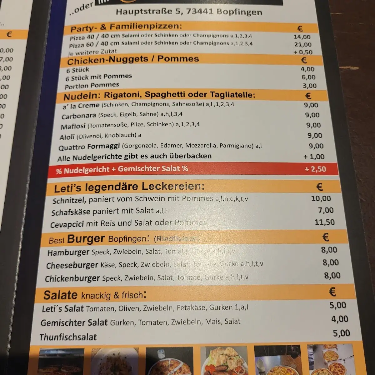 Speisekarte photo 2