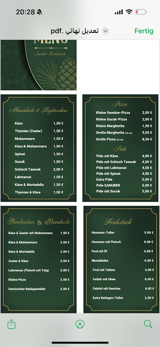 Speisekarte photo 2