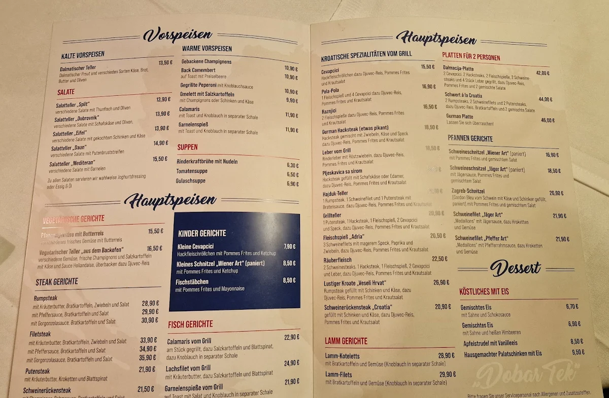 Speisekarte photo 1
