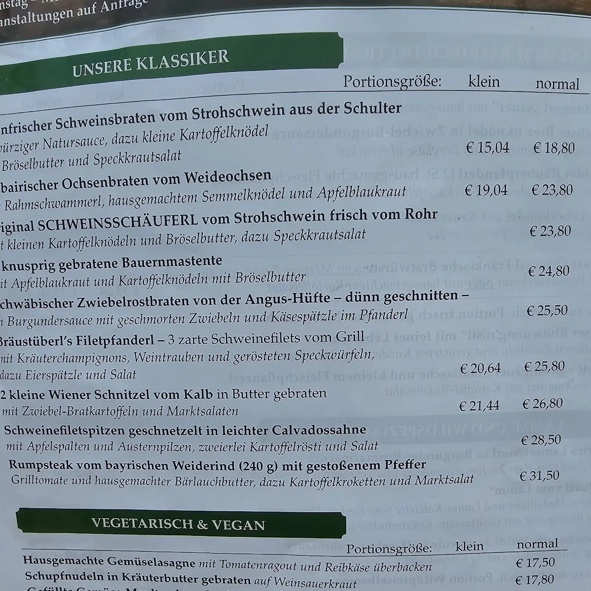 Speisekarte photo 2