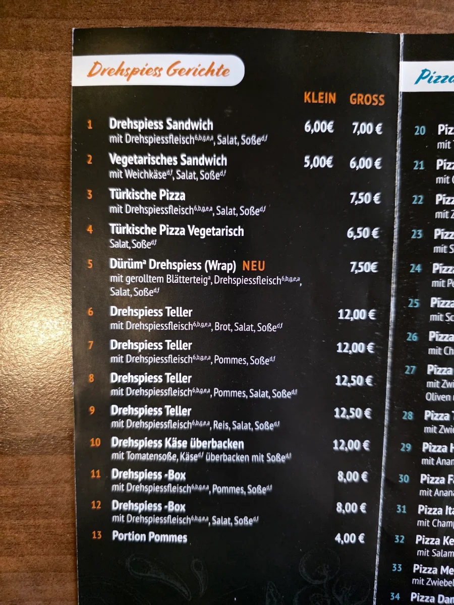 Speisekarte photo 3