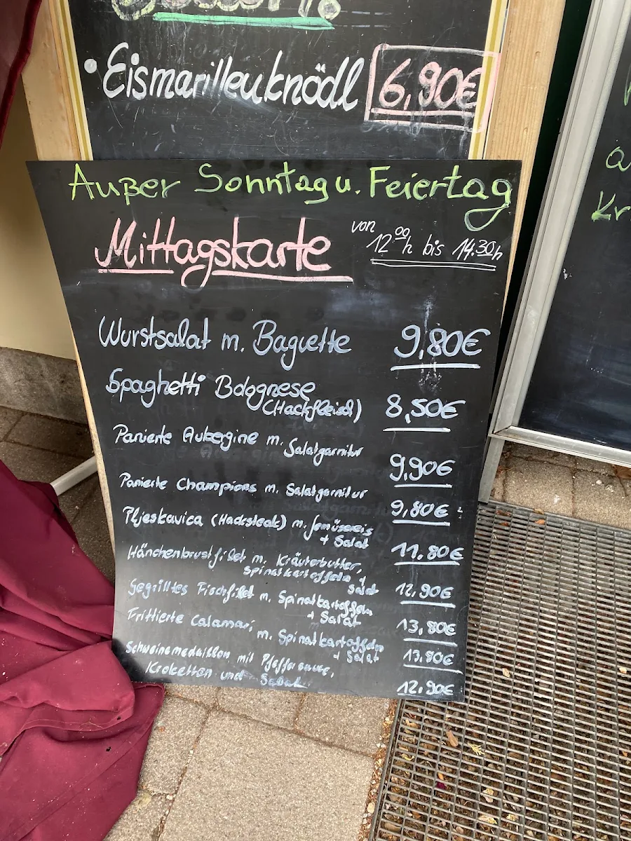 Speisekarte, Cafe Restaurant Park Villa